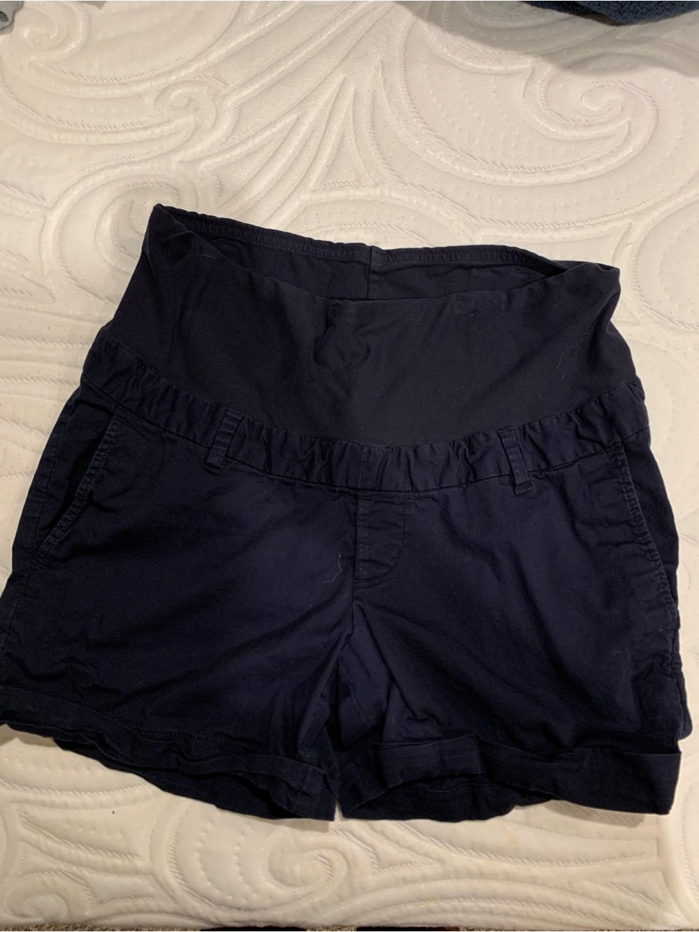 H&M Maternity Navy Chino Shorts Size 6